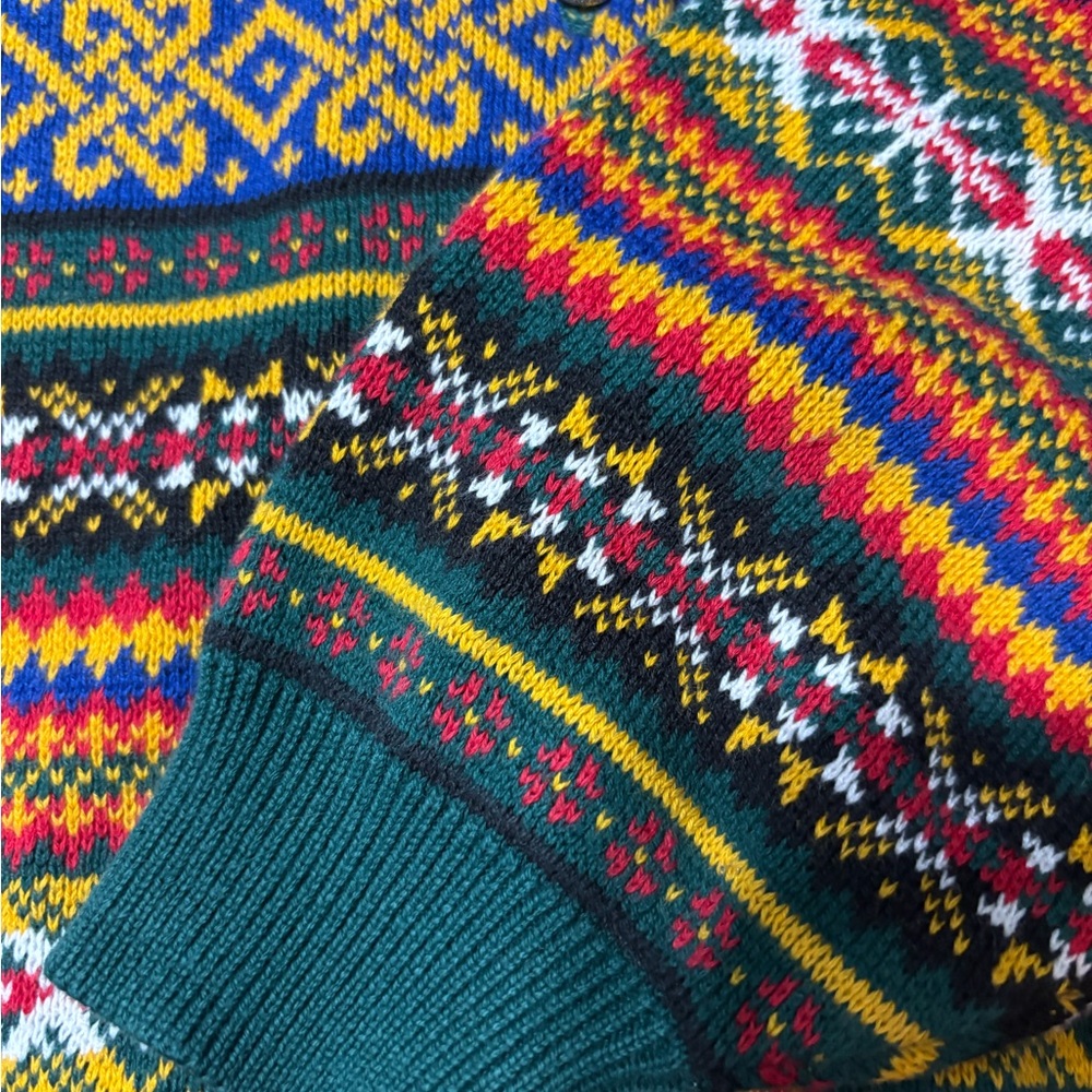 Gap 100% Cotton Colorful Patterned Cardigan Sweater size Small - Picture 5 of 7